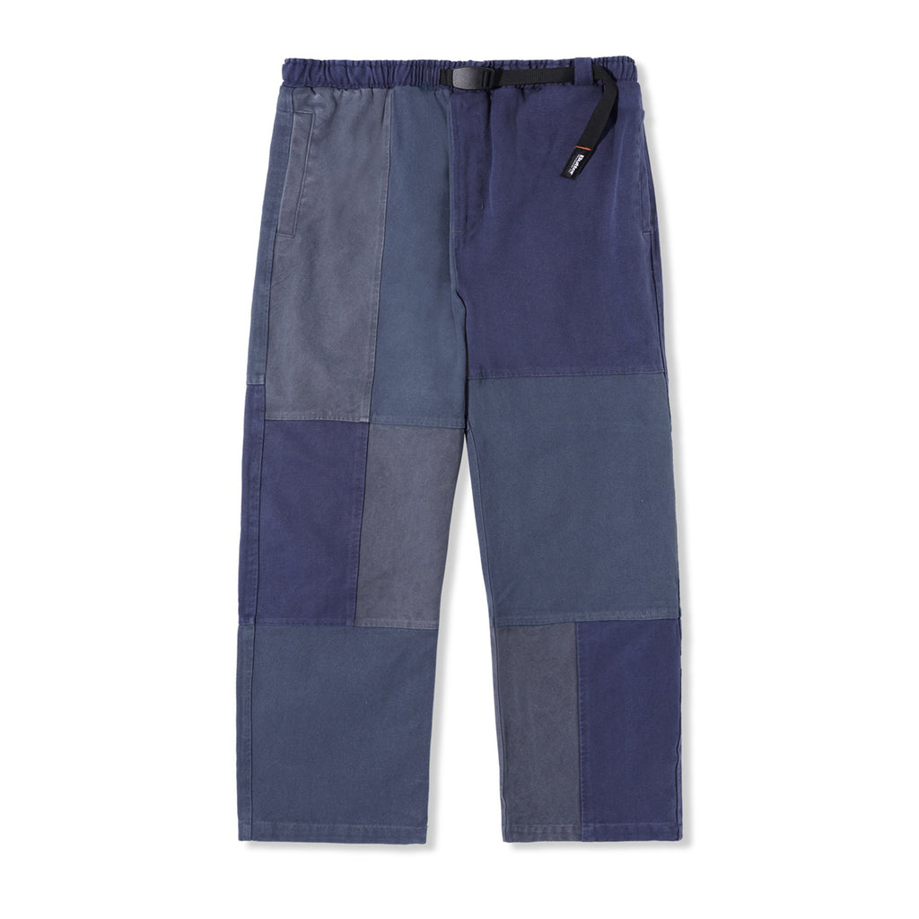 BUTTER WASHED CANVAS PATCHWORK PANTS WASHED NAVY