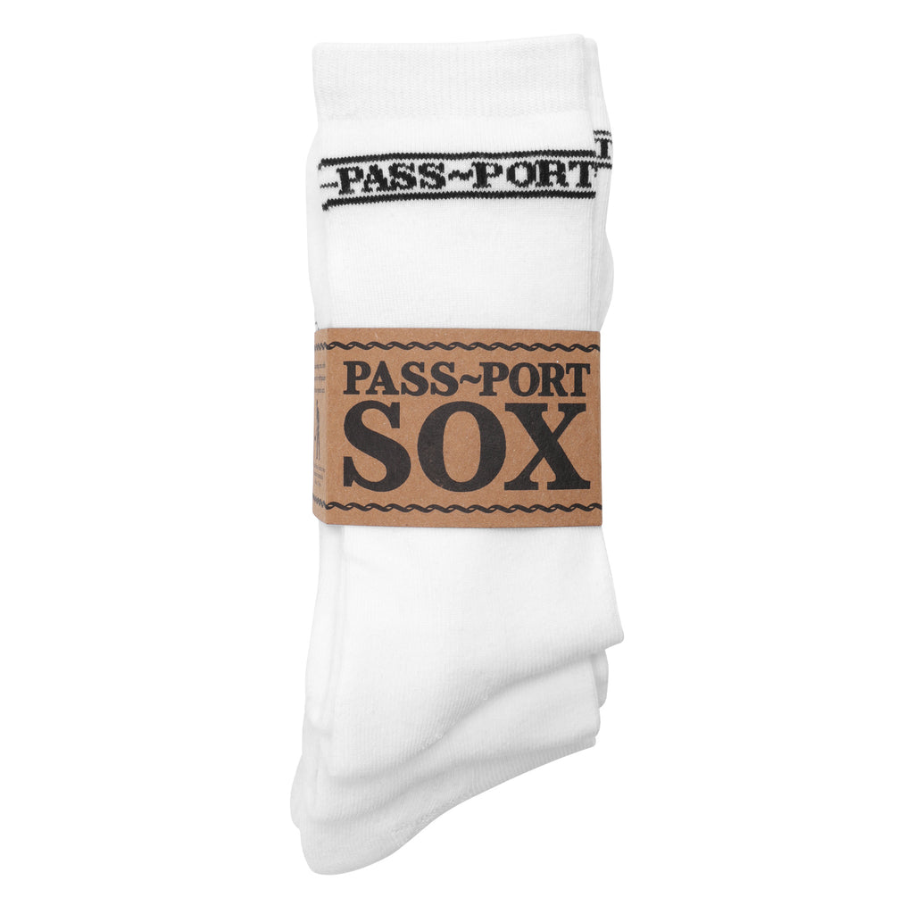 PASS~PORT HI SOX 3 PACK WHITE