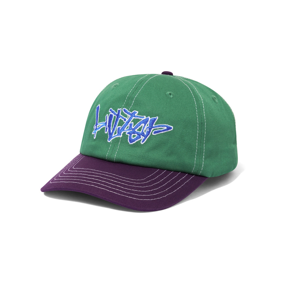 BUTTER SCRATCH 6 PANEL CAP FOREST/PURPLE