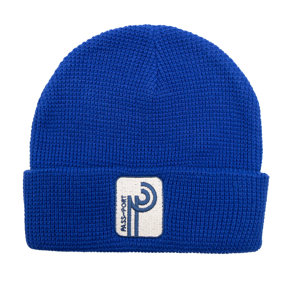 PASS~PORT LONG CON WAFFLE KNIT BEANIE ROYAL BLUE