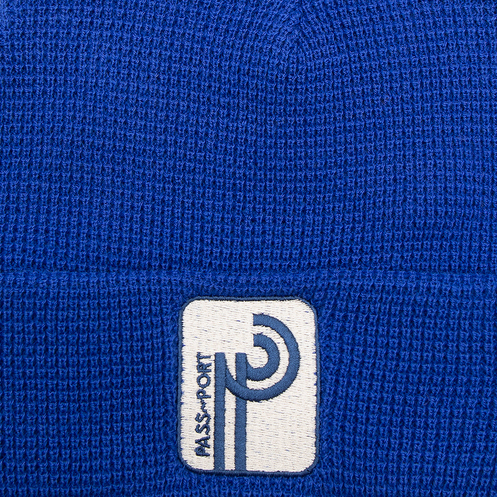 PASS~PORT LONG CON WAFFLE KNIT BEANIE ROYAL BLUE