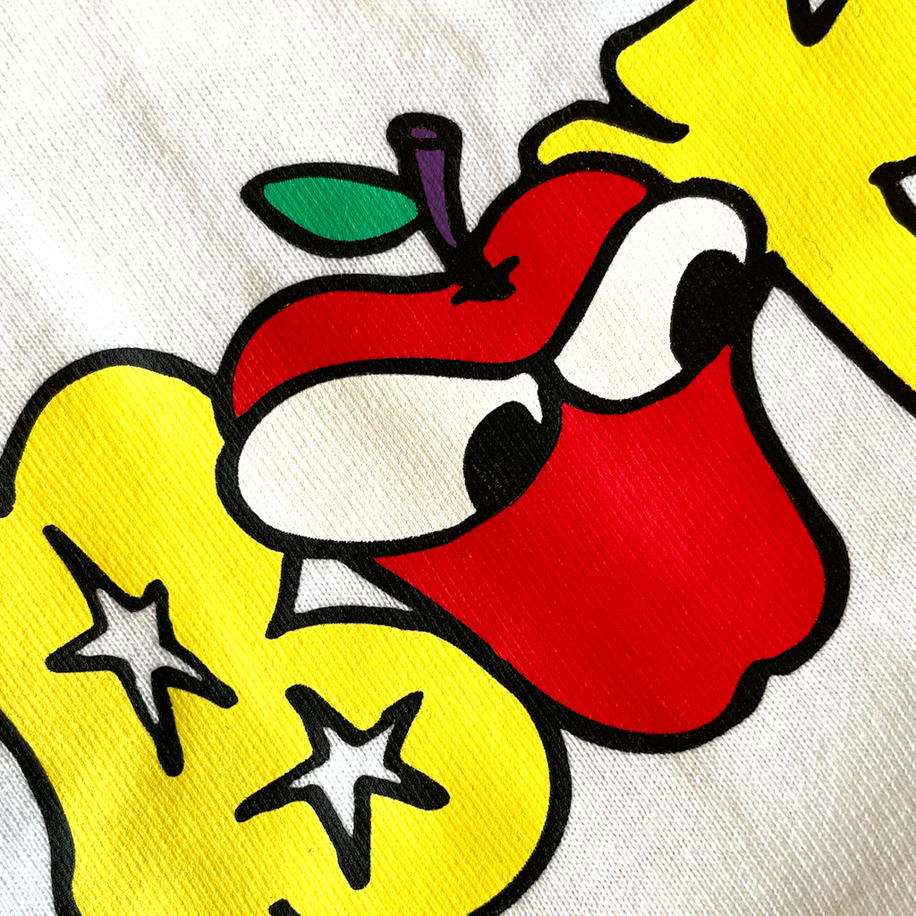 BUTTER BIG APPLE TEE WHITE
