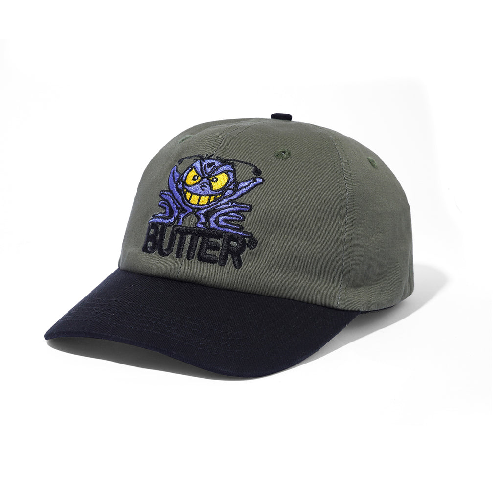 BUTTER INSECT 6 PANEL CAP ARMY/BLACK