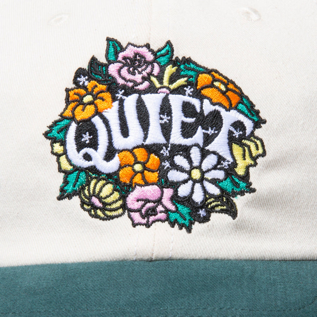 THE QUIET LIFE LOUIS FLORAL POLO HAT STONE / GREEN