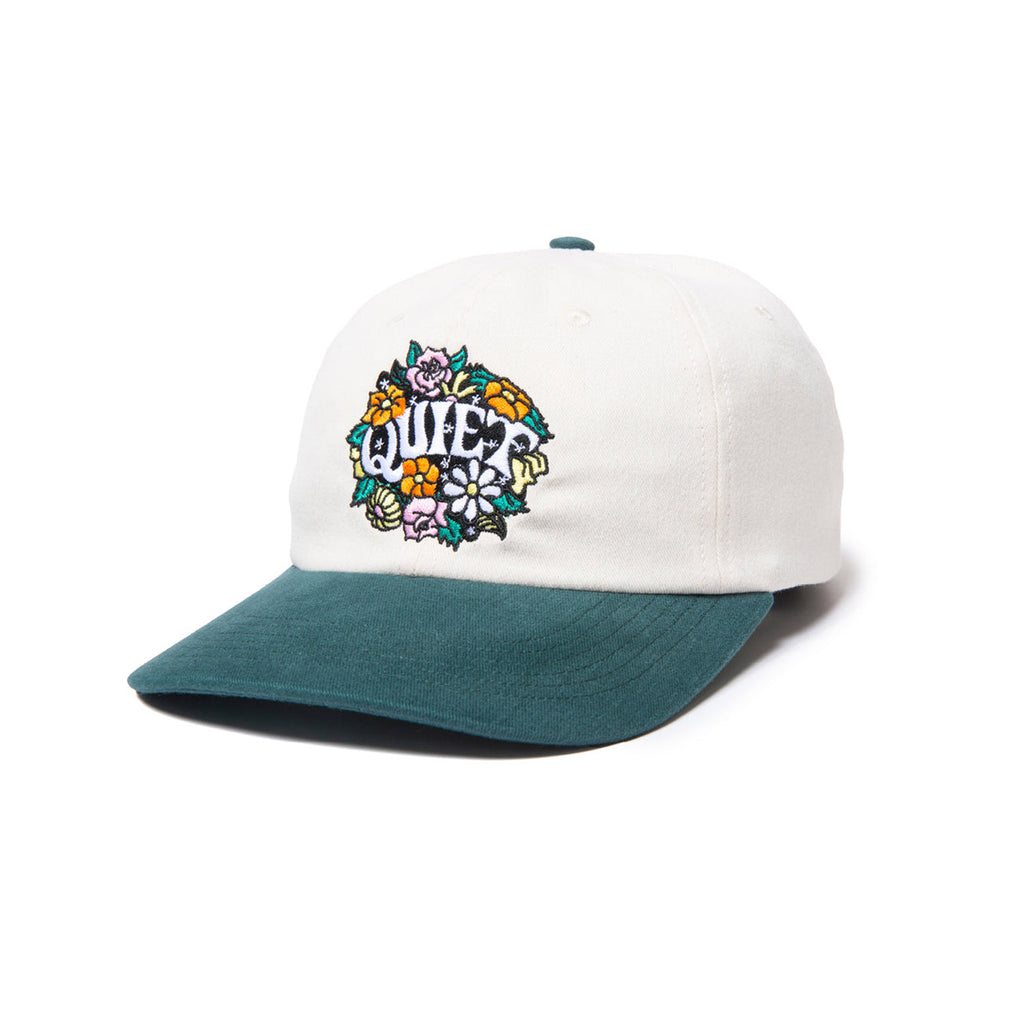THE QUIET LIFE LOUIS FLORAL POLO HAT STONE / GREEN