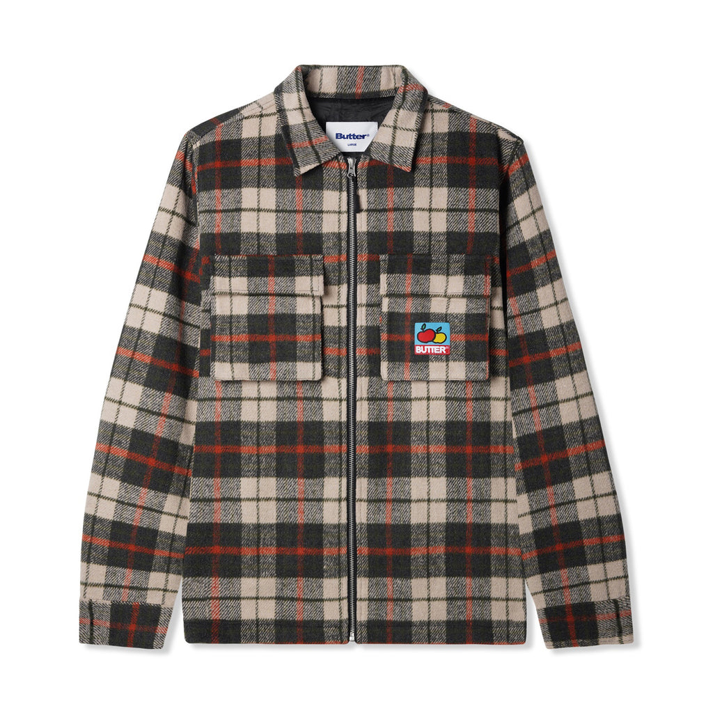 BUTTER GROVE PLAID OVERSHIRT NATURAL / MIDNIGHT / RED