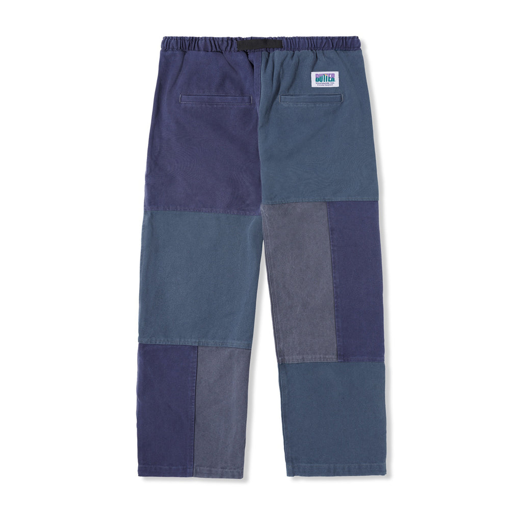BUTTER WASHED CANVAS PATCHWORK PANTS WASHED NAVY
