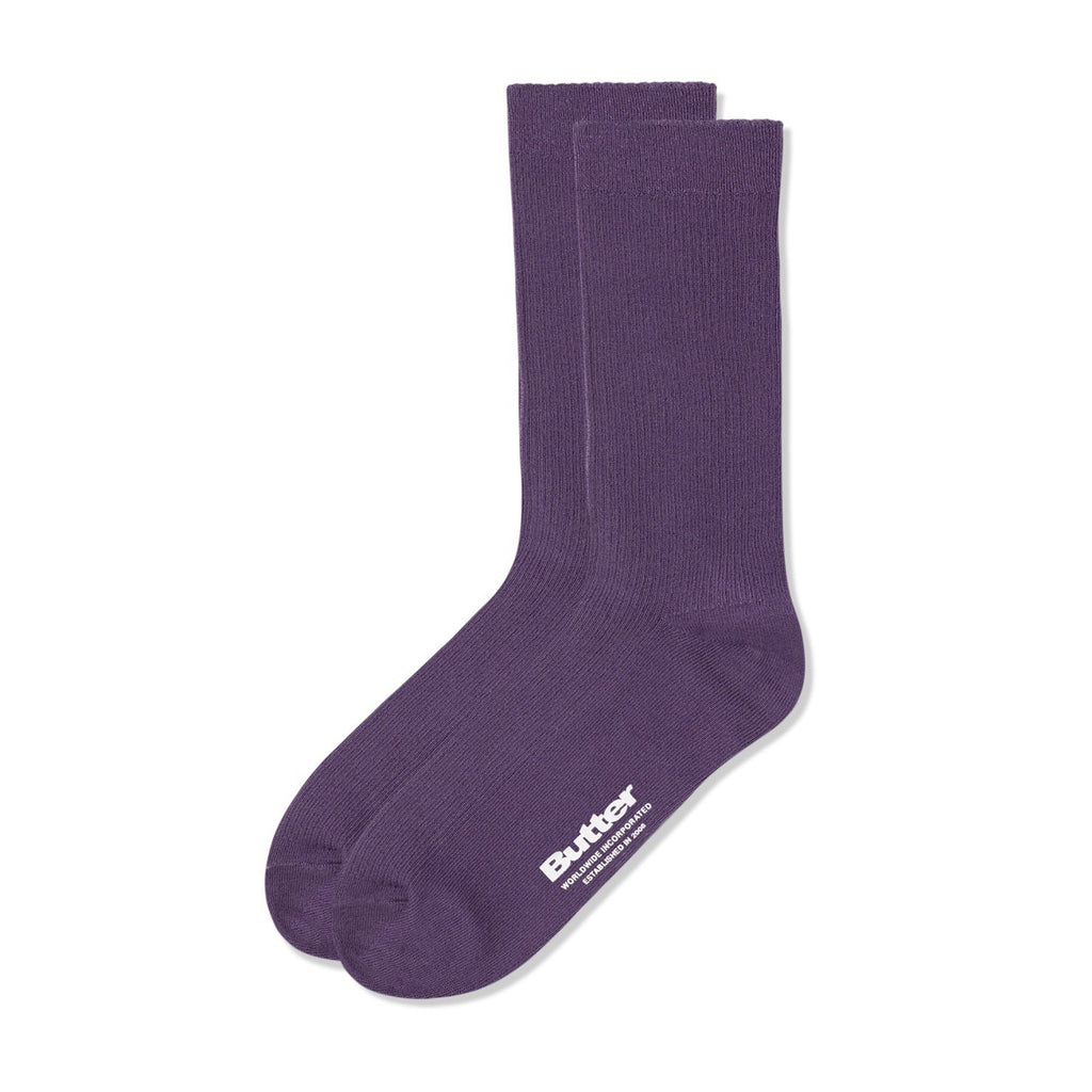 BUTTER PIGMENT DYE SOCKS WASHED MULBERRY