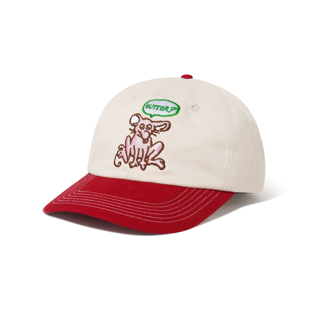 BUTTER RODENT 6 PANEL CAP NATURAL / BURNED RED