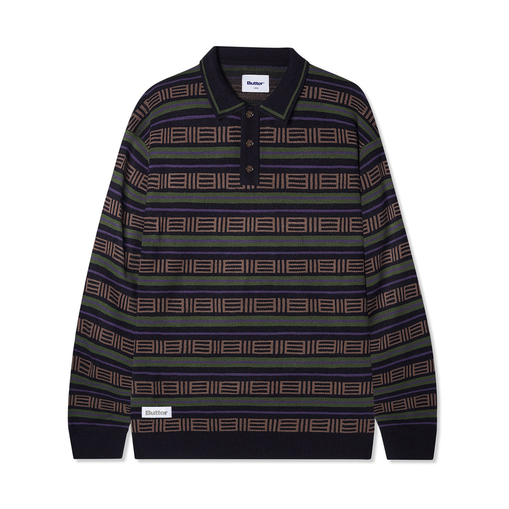 BUTTER WINDSOR KNITTED SWEATER NAVY / FOREST