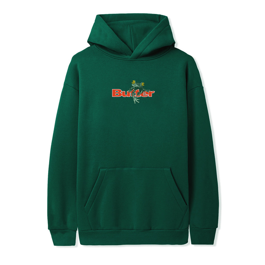 BUTTER TREE FROG LOGO PULLOVER HOOD FOREST GREEN