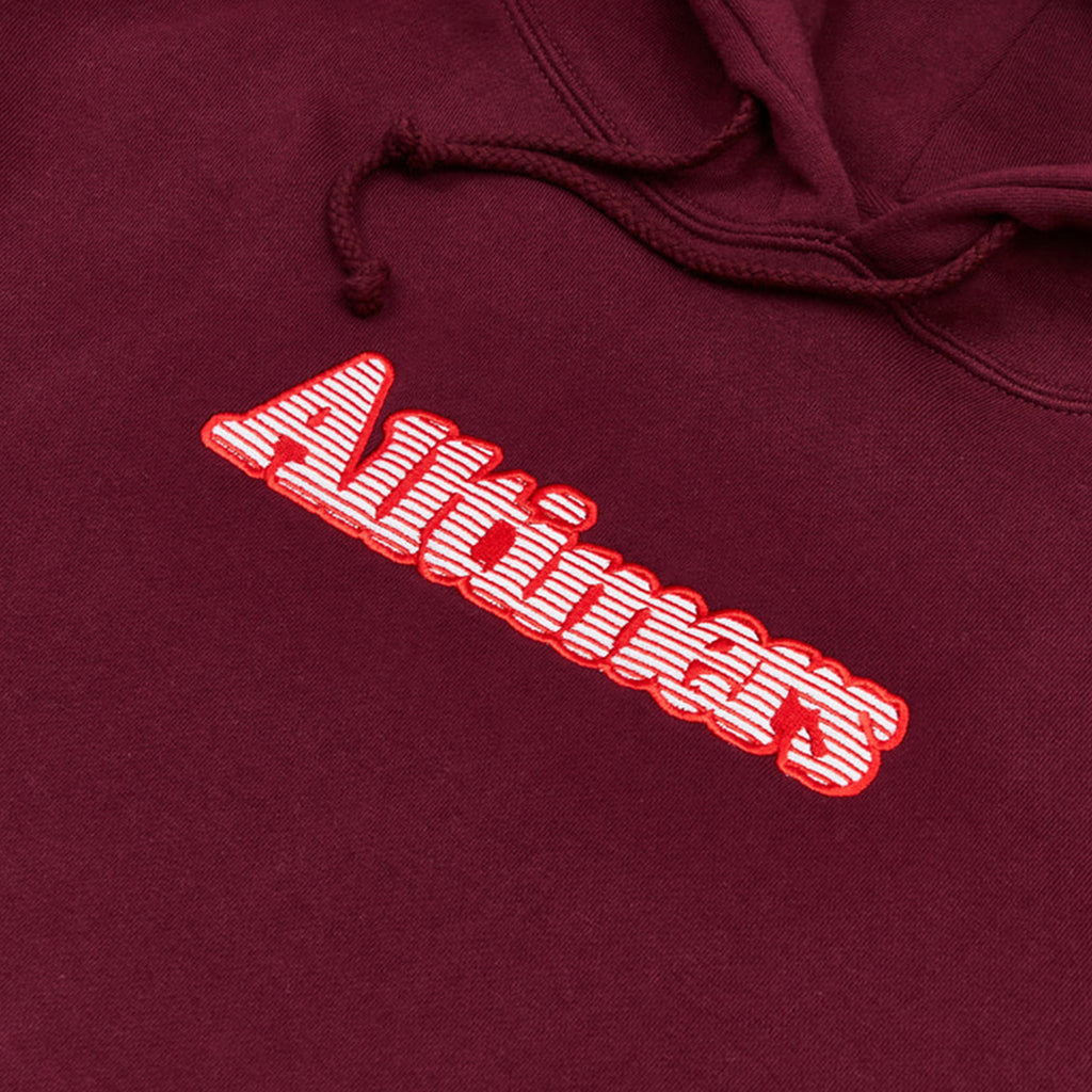 ALLTIMERS LINED BROADWAY EMBROIDERED HOODIE MAROON