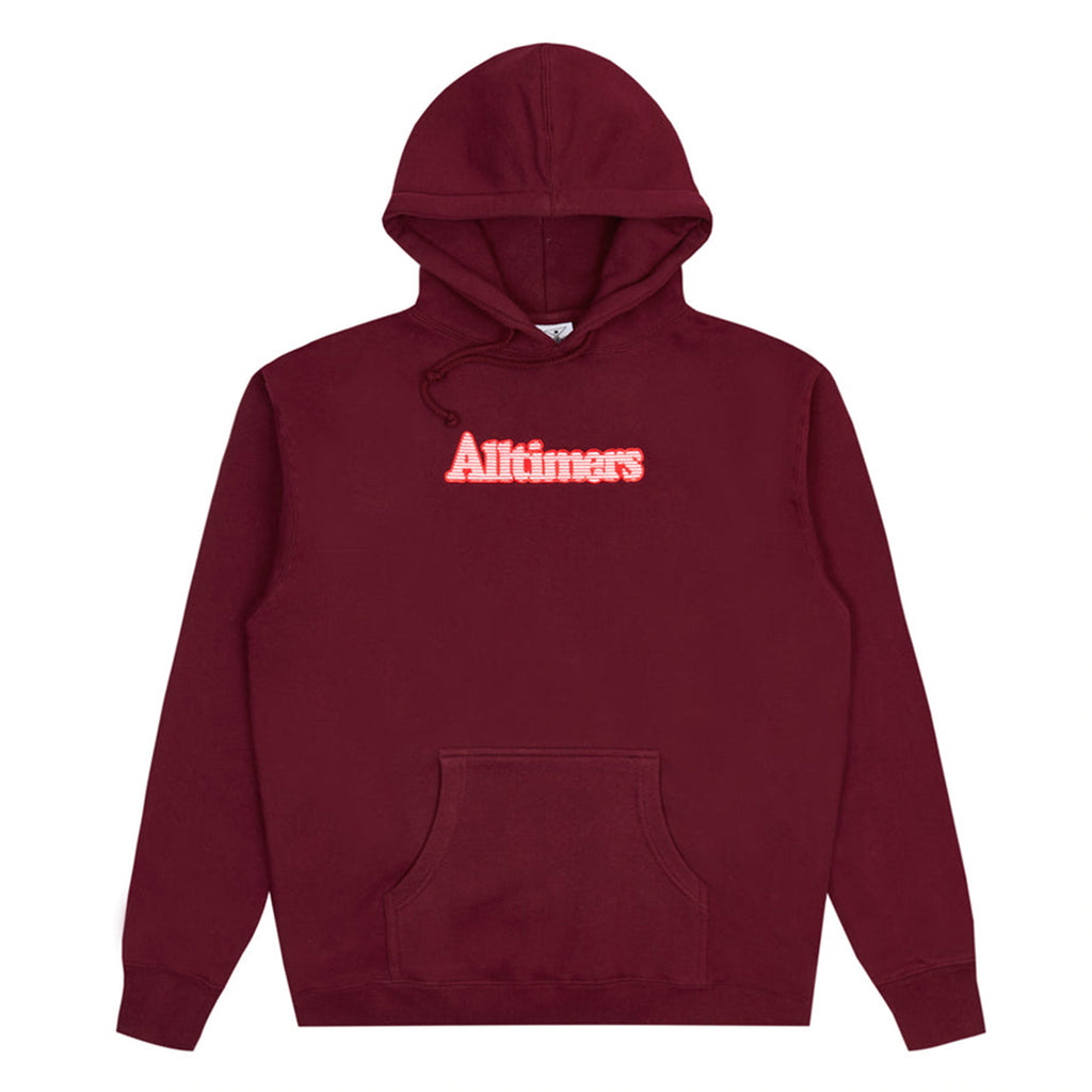 ALLTIMERS LINED BROADWAY EMBROIDERED HOODIE MAROON