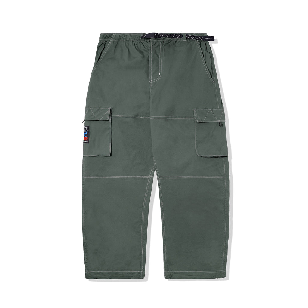 BUTTER TERRAIN CONTRAST STITCH CARGO PANTS ARMY